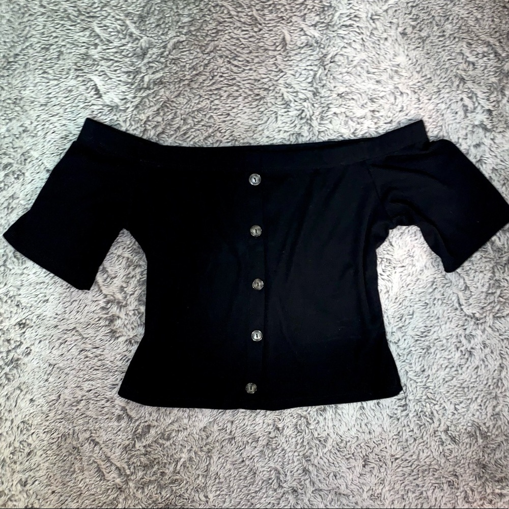 Black Off The Shoulder Top